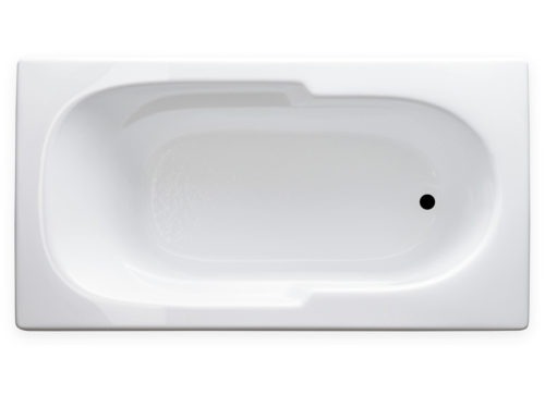 AR6032 white drop in tub no jets top view carver bathtubs