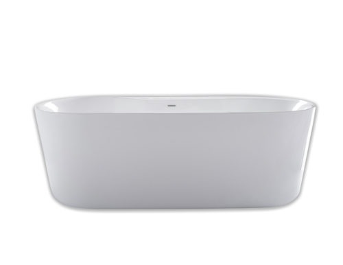 Amur 70.5"x32.5" freestanding soaking tub side view carver bathtubs