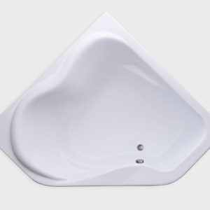 CK5959 white drop in corner tub no jets carver bathtubs
