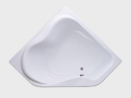 CK5959 white drop in corner tub no jets carver bathtubs