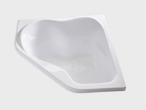 CK5959 white drop in corner tub no jets carver bathtubs