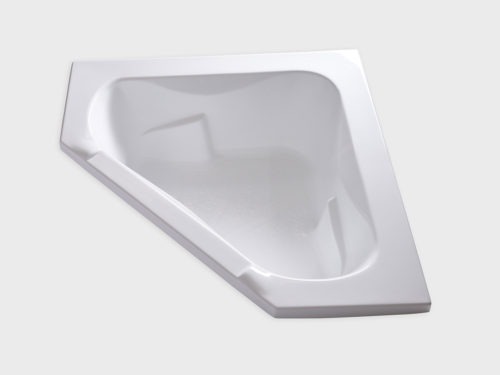 CT6060 white drop in corner tub no jets carver bathtubs