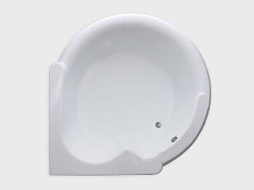 CW6464 white drop in corner tub no jets carver bathtubs