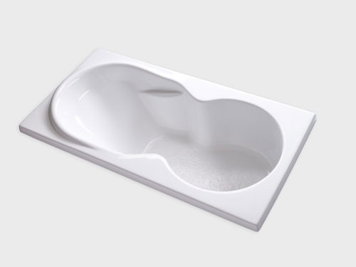 DH7136 white drop in tub no jets carver bathtubs