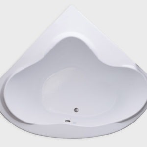 JT5959 white drop in corner tub no jets carver bathtubs
