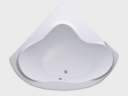 JT5959 white drop in corner tub no jets carver bathtubs