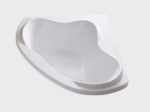 JT5959 white drop in corner tub no jets carver bathtubs