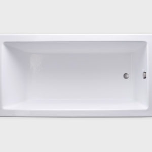 KJ7136 white drop in tub no jets carver bathtubs