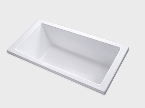 KJ7136 white drop in tub no jets carver bathtubs