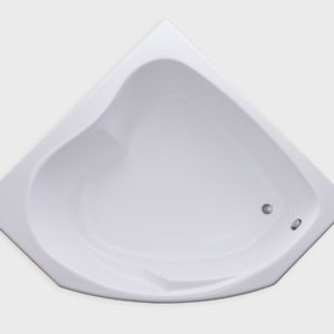 SKC5555 white drop in corner tub no jets carver bathtubs