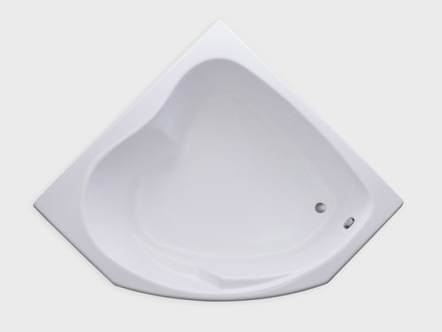 SKC5555 white drop in corner tub no jets carver bathtubs