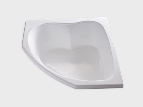 SKC5555 white drop in corner tub no jets carver bathtubs