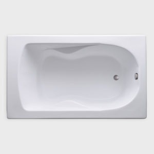 SR6036 white drop in tub no jets carver bathtubs