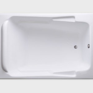SR7148 white drop in tub no jets carver bathtubs