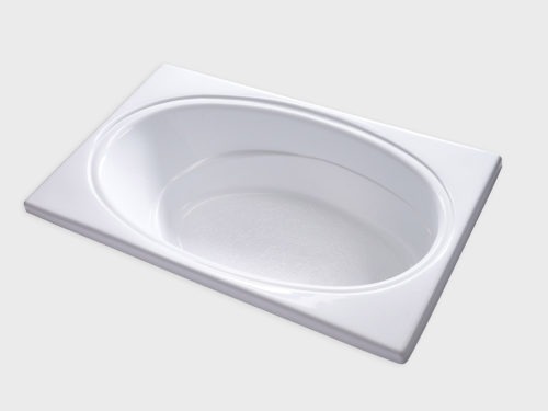 SR7242 white drop in tub no jets carver bathtubs