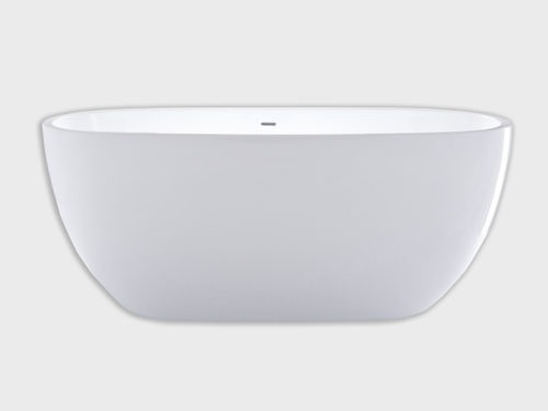 Seraphina 59”x29” freestanding soaking tub front view carver bathtubs