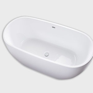 Seraphina 59”x29” freestanding soaking tub top view carver bathtubs