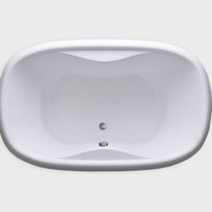 TOD6841 round white drop in tub no jets carver bathtubs