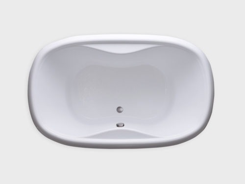 TOD6841 round white drop in tub no jets carver bathtubs