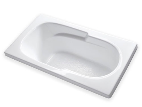 AR6032 white drop in tub no jets carver bathtubs