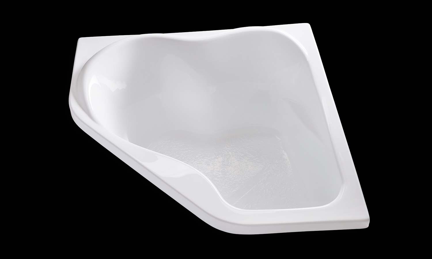 CK5959 white drop in corner tub no jets carver bathtubs