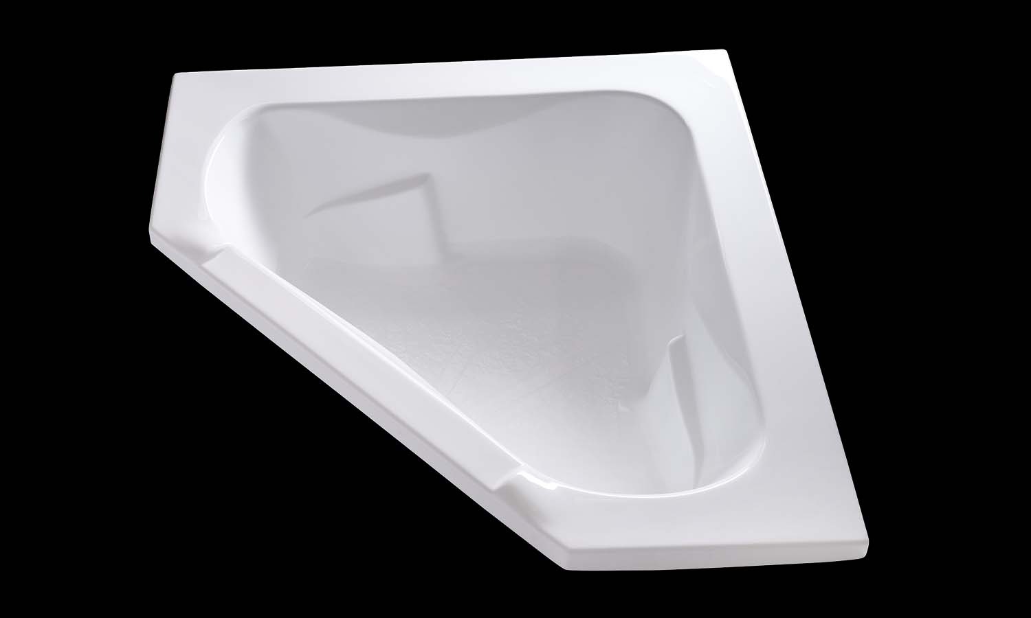 CT6060 white drop in corner tub no jets carver bathtubs