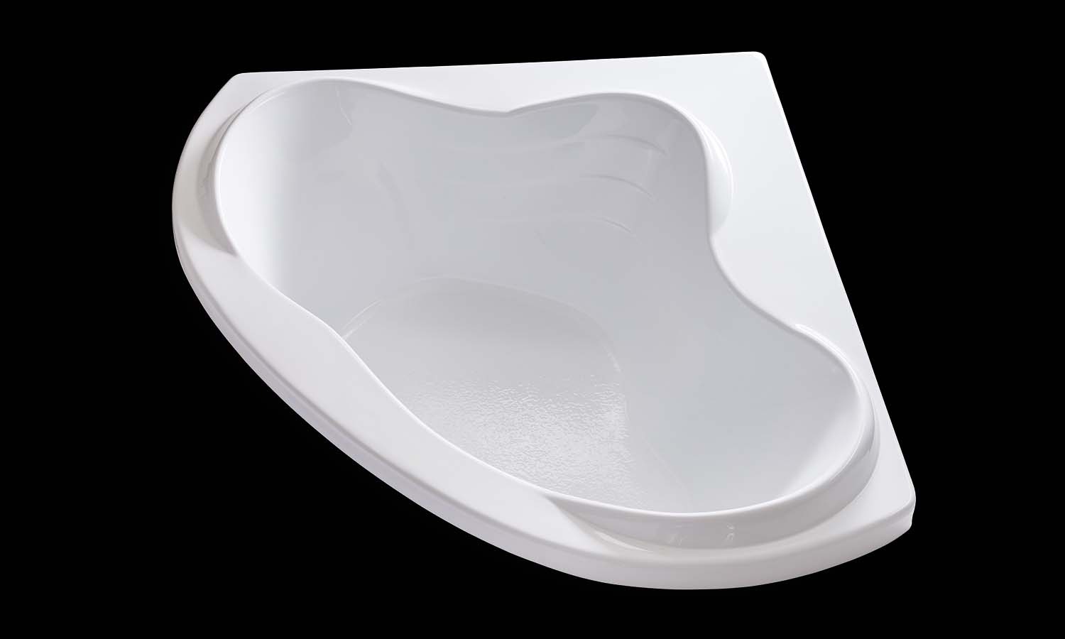 JT5959 white drop in corner tub no jets carver bathtubs