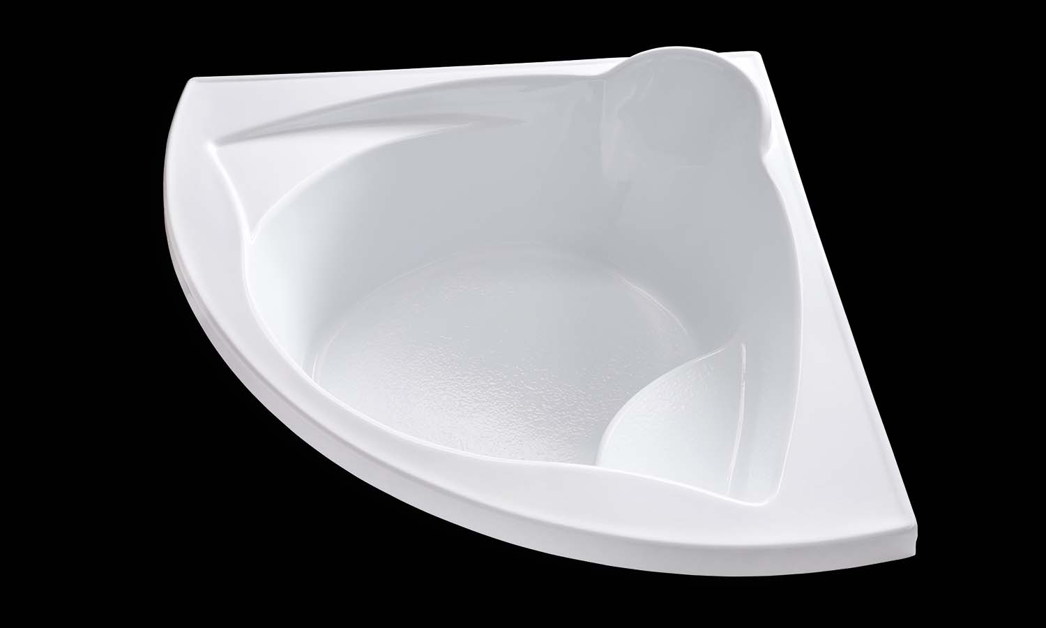 ME6060 white drop in corner tub no jets carver bathtubs