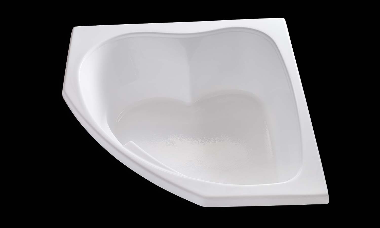 SKC5555 white drop in corner tub no jets carver bathtubs