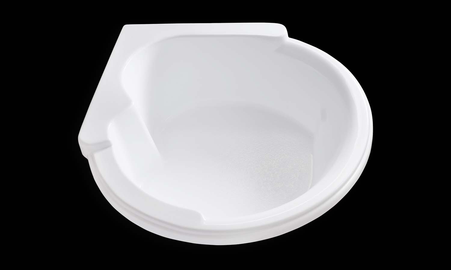 CW6464 white round drop in tub no jets carver bathtubs