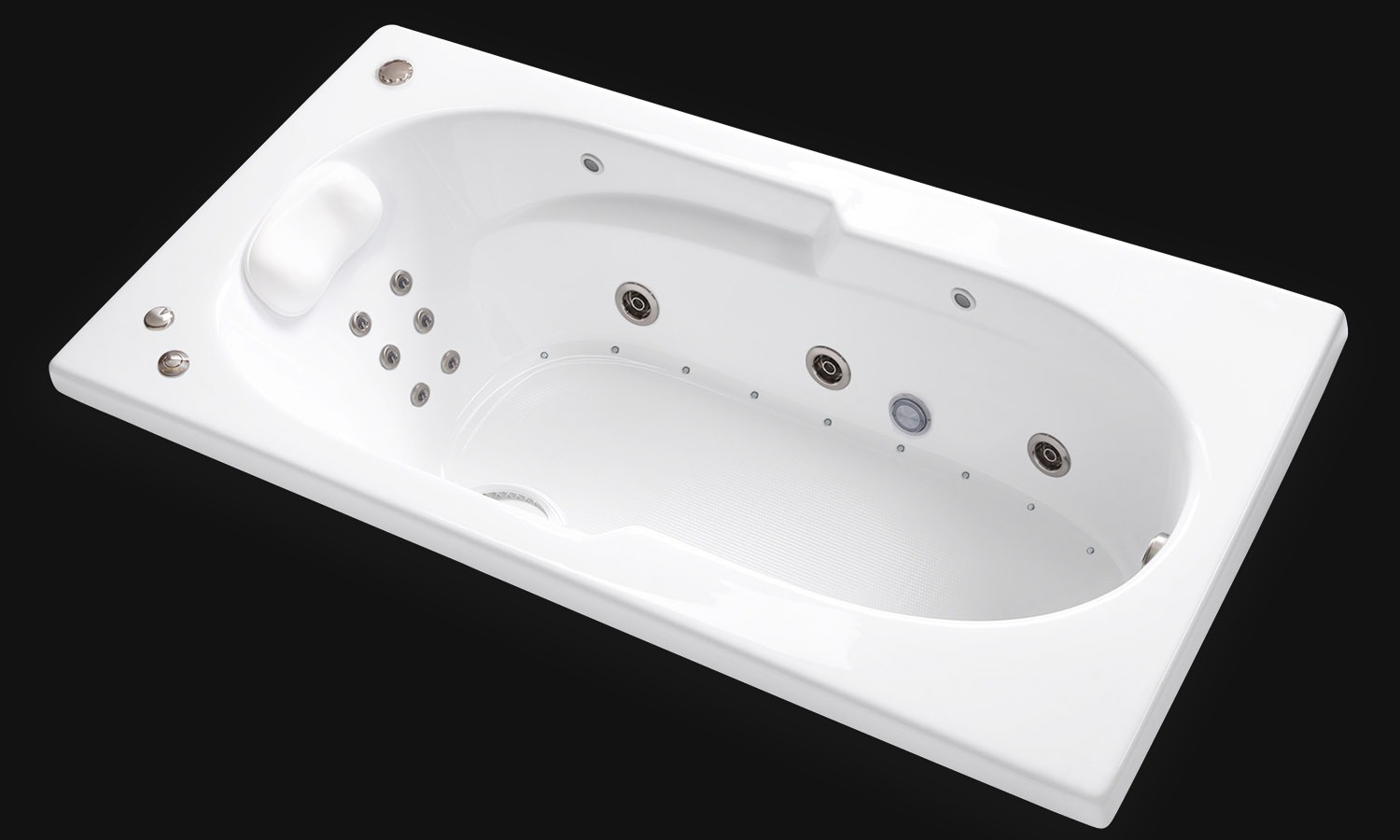 AR7236 white drop in tub with whirlpool jets lights and air carver bathtubs