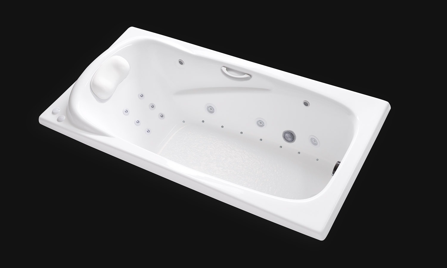 AT7135 white drop in tub with whirlpool jets lights and air carver bathtubs