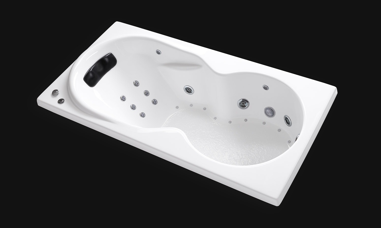 DH7136 white drop in tub with whirlpool jets lights and air carver bathtubs