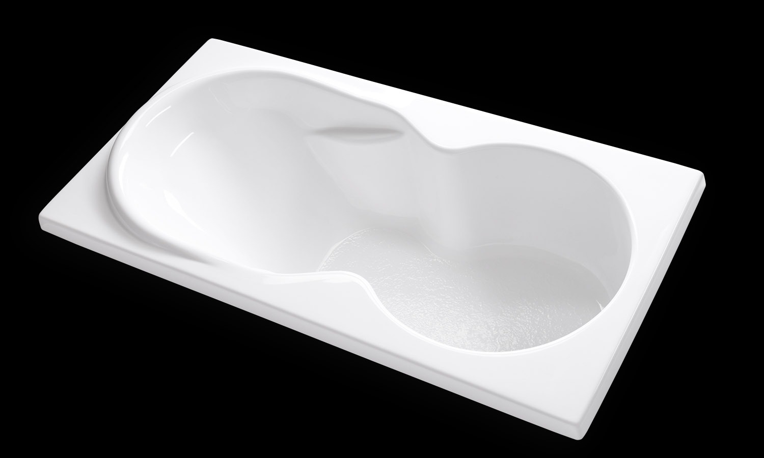 DH7136 white drop in tub no jets carver bathtubs