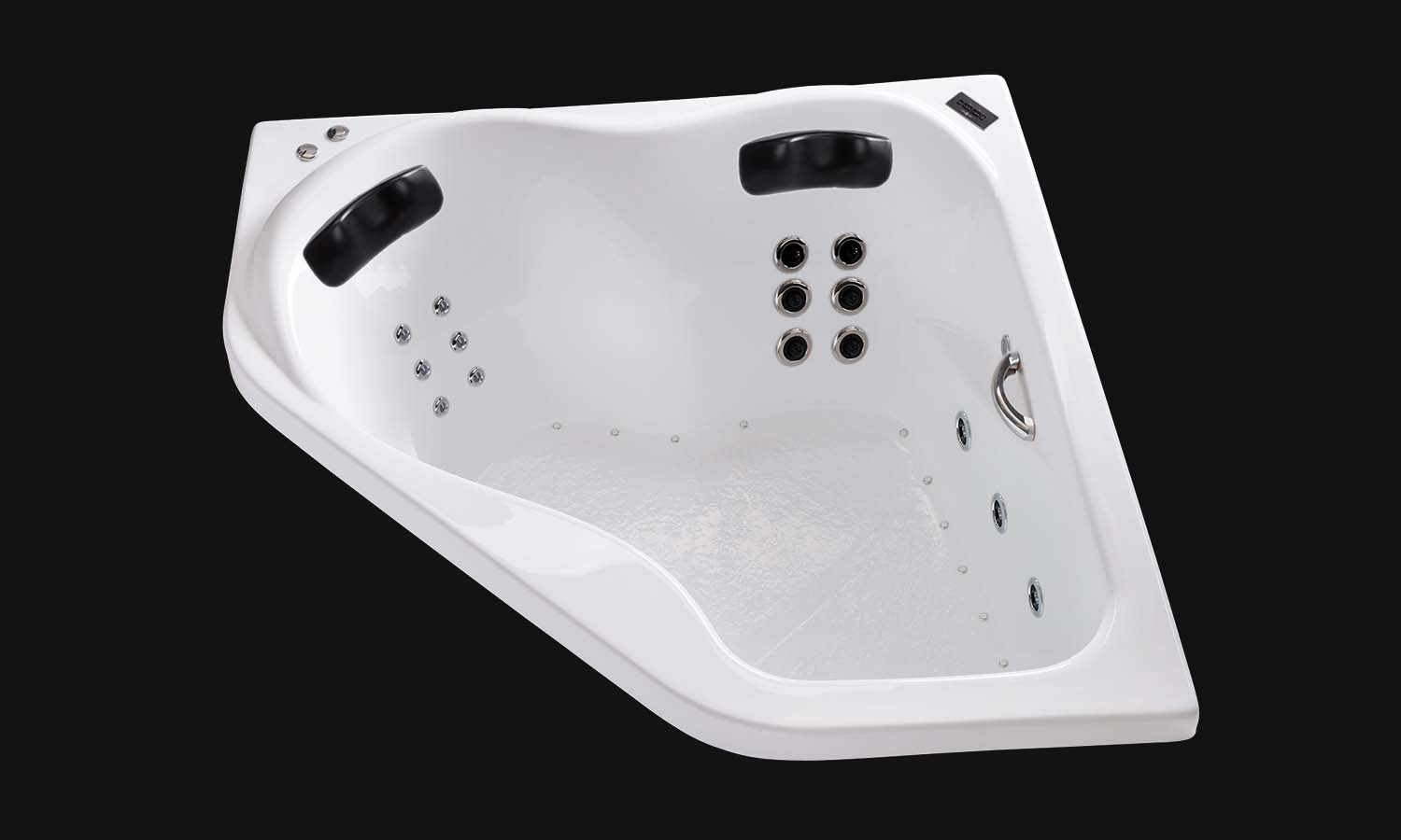 CK5959 white drop in corner tub with whirlpool jets lights and air carver bathtubs