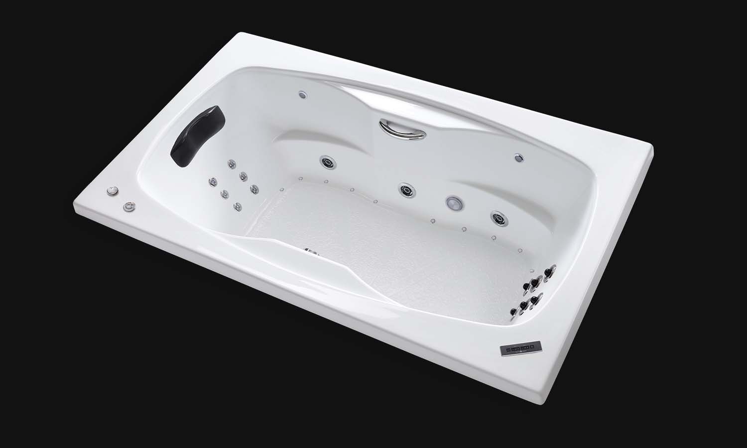 AR7242 white drop in tub with whirlpool jets lights and air carver bathtubs