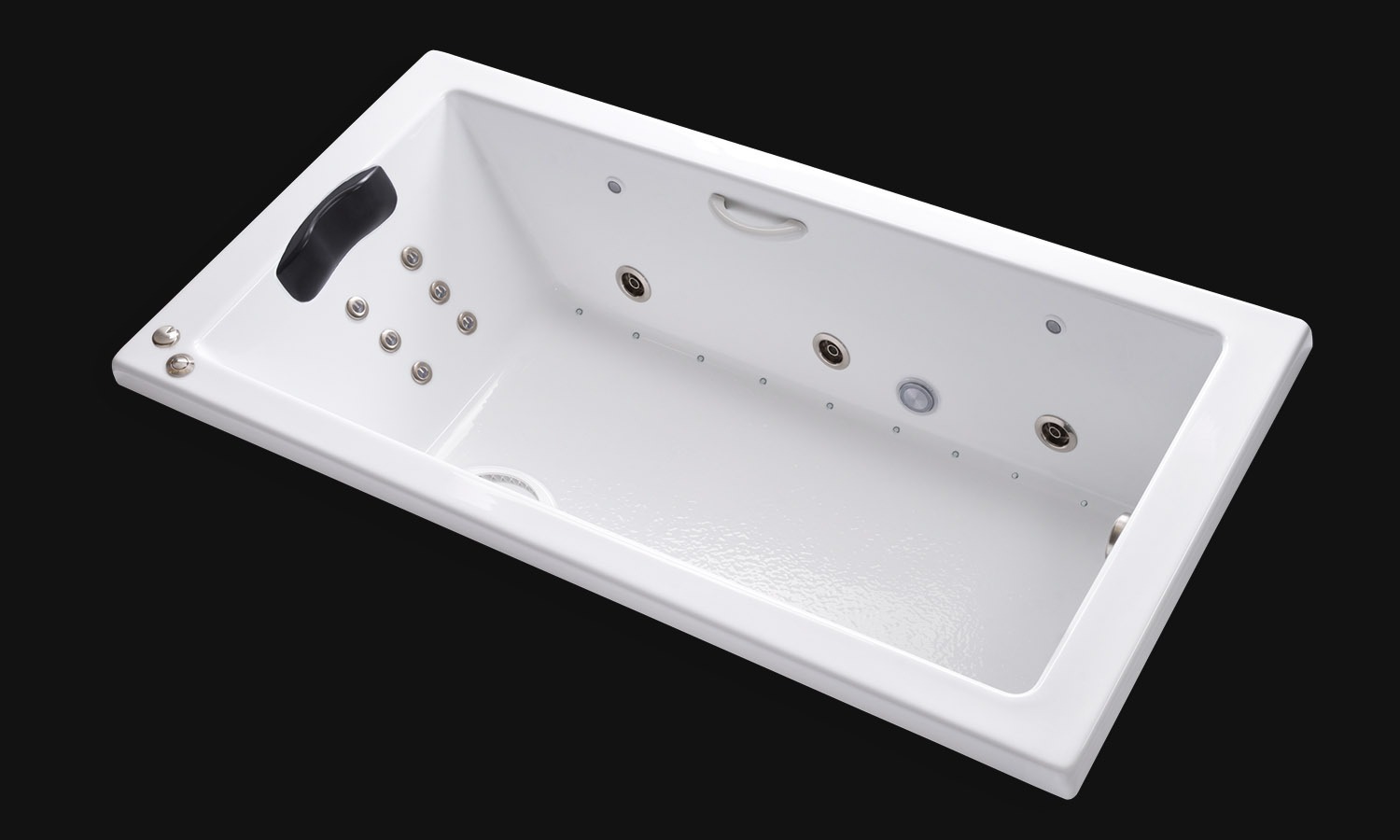 KJ7136 white drop in tub with whirlpool jets lights and air carver bathtubs