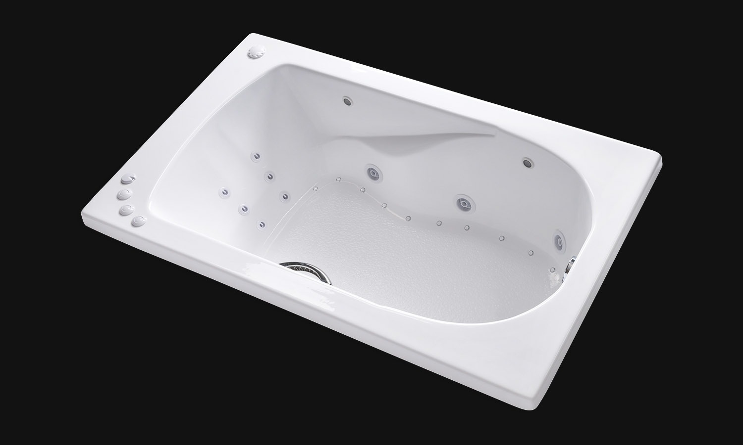 SR6036 white drop in tub with whirlpool jets lights and air carver bathtubs