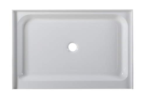 SP4834 Shower Pan, White, Rectangular, Center Drain