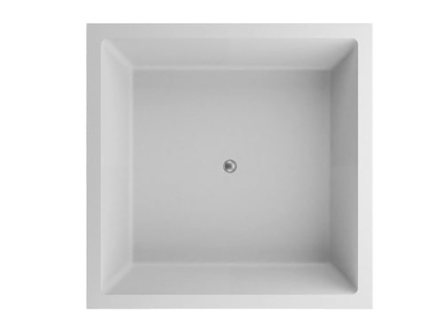 SQ7777 - 77"L x 77"W x 25"H - White, Square, Center Drain Drop-in Bathtub