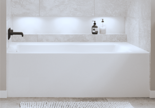 ALL6032 Alcove 60" x 32"  White Bathtub, Left End Drain - Image 4