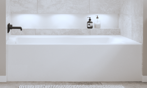 ALL6030 Alcove Bathtub 60" x 30" White, Left End Drain - Image 5