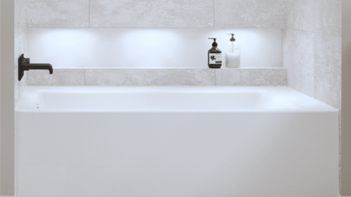 ALL6636 Alcove 66"x 36" White Bathtub, Left End Drain - Image 5